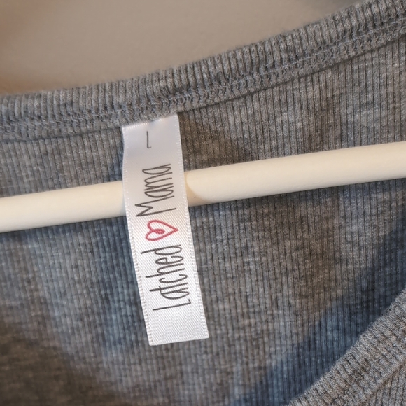 Latched Mama Gray Ribbed Tank - Picture 2 of 4